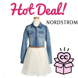 Hot Find! Nordstrom Girls Denim Tulle Dress